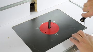 MLCS Woodworking How To Drill a Router Table Insert Plate with the Router Centered