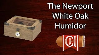 The Newport White Oak Humidor
