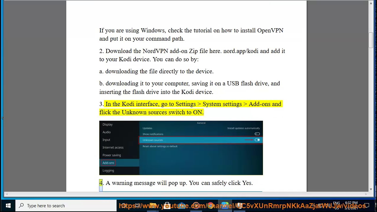 Set up NordVPN OpenVPN Connection on Kodi