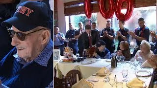 Former FDNY chief celebrates 100th birthday with friends, family and firefighters