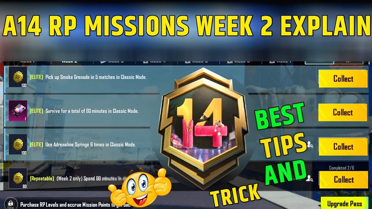 BGMI WEEK 2 MISSIONS || A14 WEEK 2 MISSION || A14 RP MISSIONS WEEK 2 EXPLAIN || WEEK 2 MISSIONS BGMI