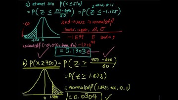 6.3 Part 1/2: Normal Distribution Comprehensive Example (probability problems), normalcdf | Stats