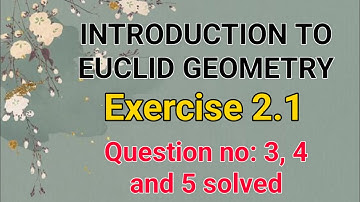 INTRODUCTION TO EUCLID GEOMETRY || class9 || Exercise 2.1 || NCERT