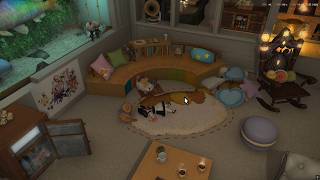 Final Fantasy XIV 裝潢 L房 半森系(?  在地板鋪一堆綠植物