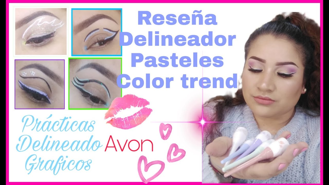 😱vale la pena  los delineadores pasteles de  AVON TREND|práctica de delineado grafico