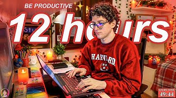 Study with me 12 h ✨ Harvard alumnus, Work with me, Rain sounds, Pomodoro timer | Creating stuff 🎨