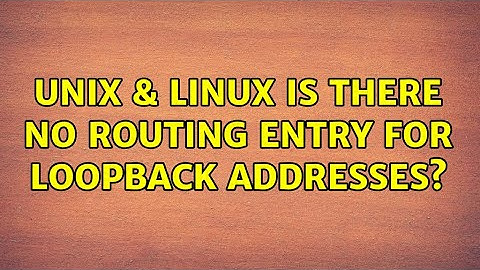 Unix & Linux: Is there no routing entry for loopback addresses?