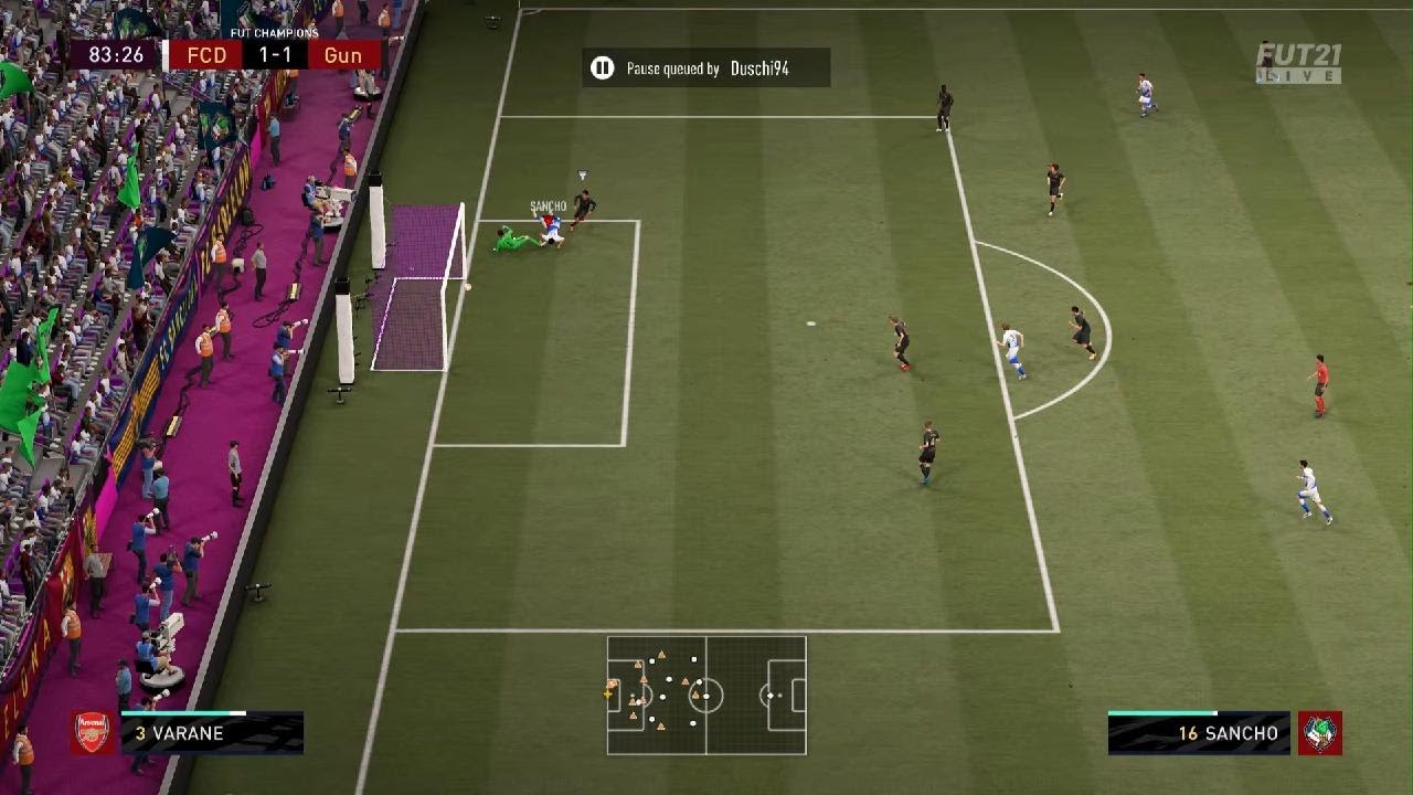 FIFA 21 What If Sancho weird scorpion kick goal
