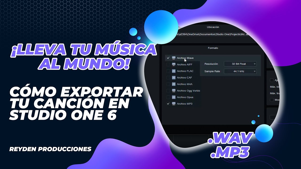 ¡Lleva tu Música al Mundo! Cómo Exportar tu Canción en Studio One 6 ...