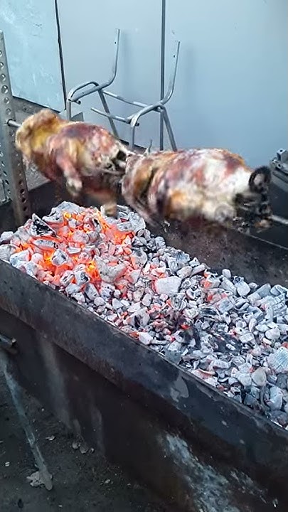Вертел своими руками жарим курочку - YouTube