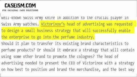 Swiss Army: Diversifying into the Fragrance Business Case Study Help - Caseism.com