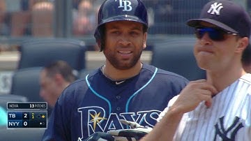 TB@NYY: Loney puts Rays up early with two-run single