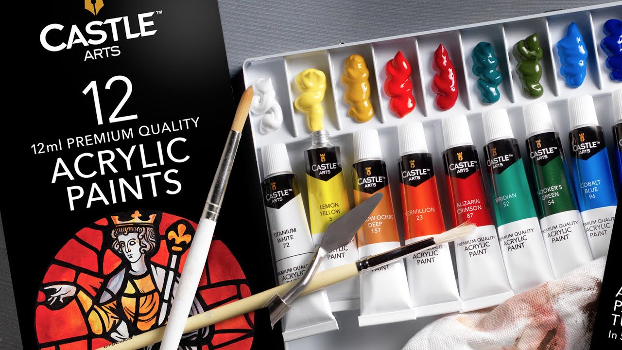 Castle Arts 12 Piece Acrylic Paint Set – Castle Arts USA