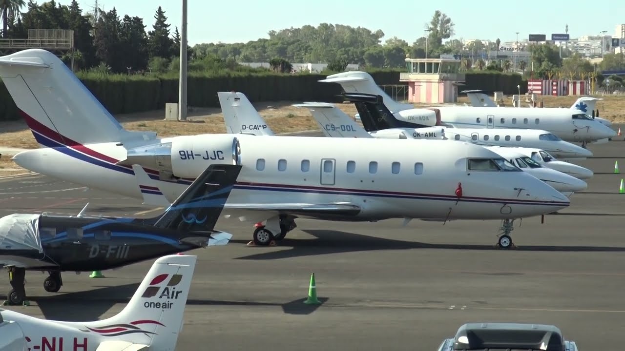 Private Bombardier CL 600 2B16 Challenger 650 9H-JJC at Malaga