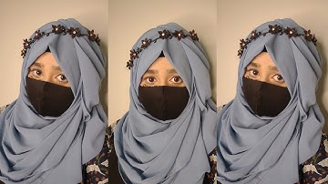 New 2025 EID Special Beautiful Hijab With Mask By Wajeeha Fatima