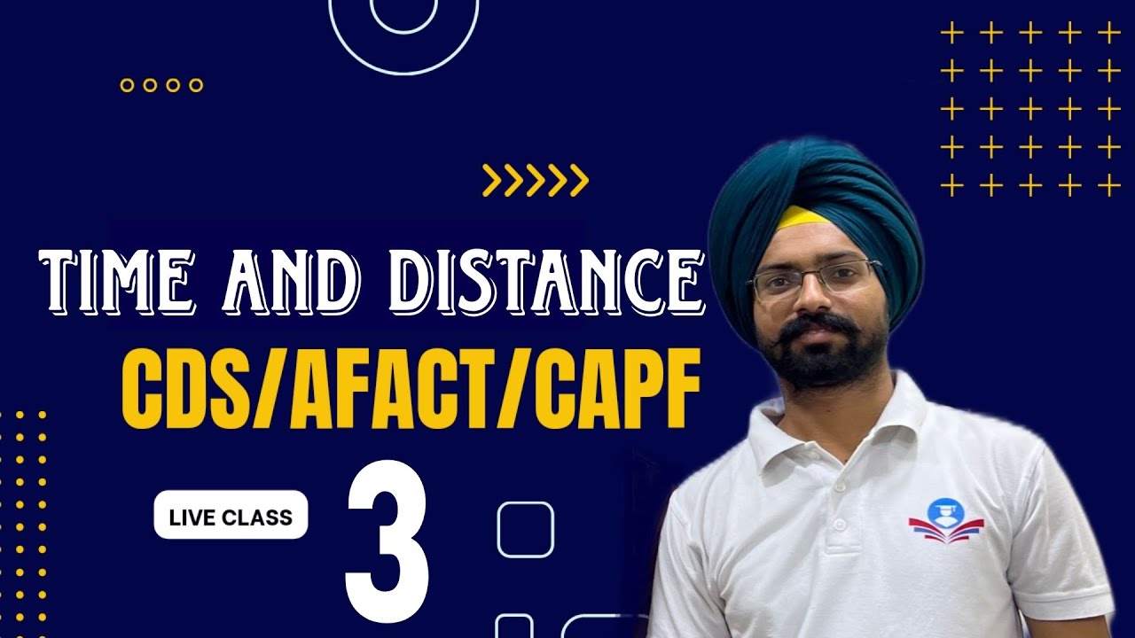 Time and distance class 3 for CDS AFCAT CAPF IB by Sandeep Brar