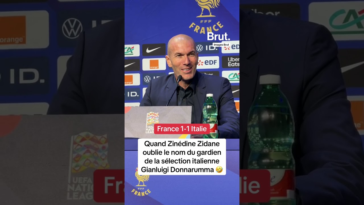 Quand Zinédine Zidane oublie le nom du gardien de l’Italie Gianluigi Donnarumma