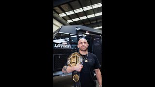 Alex Volkanovski checks out his new Lotus Caravan