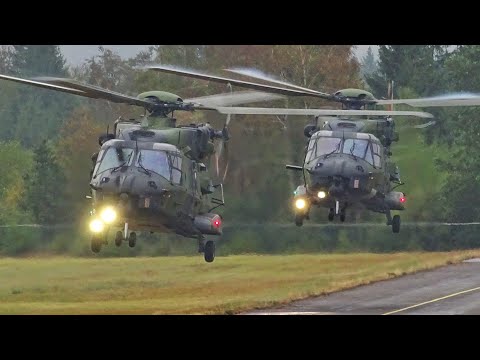 🇧🇪2 NH-90 German Air force TAKEOFFS at Spa