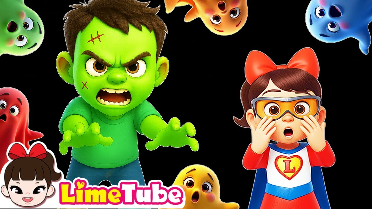 👻 Zombie Monster vs Super Lime 🎶 | Spooky Videos for Halloween | LimeTube Melody