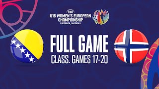 BIH v Norway | Full Basketball Game |  FIBA U16 Women's European Championship 2023