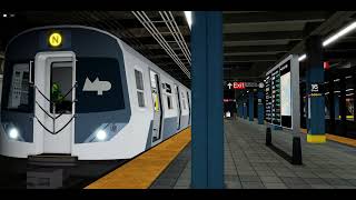 ROBLOX Railfanning at PTA Subway C&M S64E30: PST-9 (R) Train