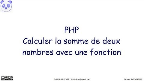 PHP - Calculer la somme de deux nombres avec une fonction
