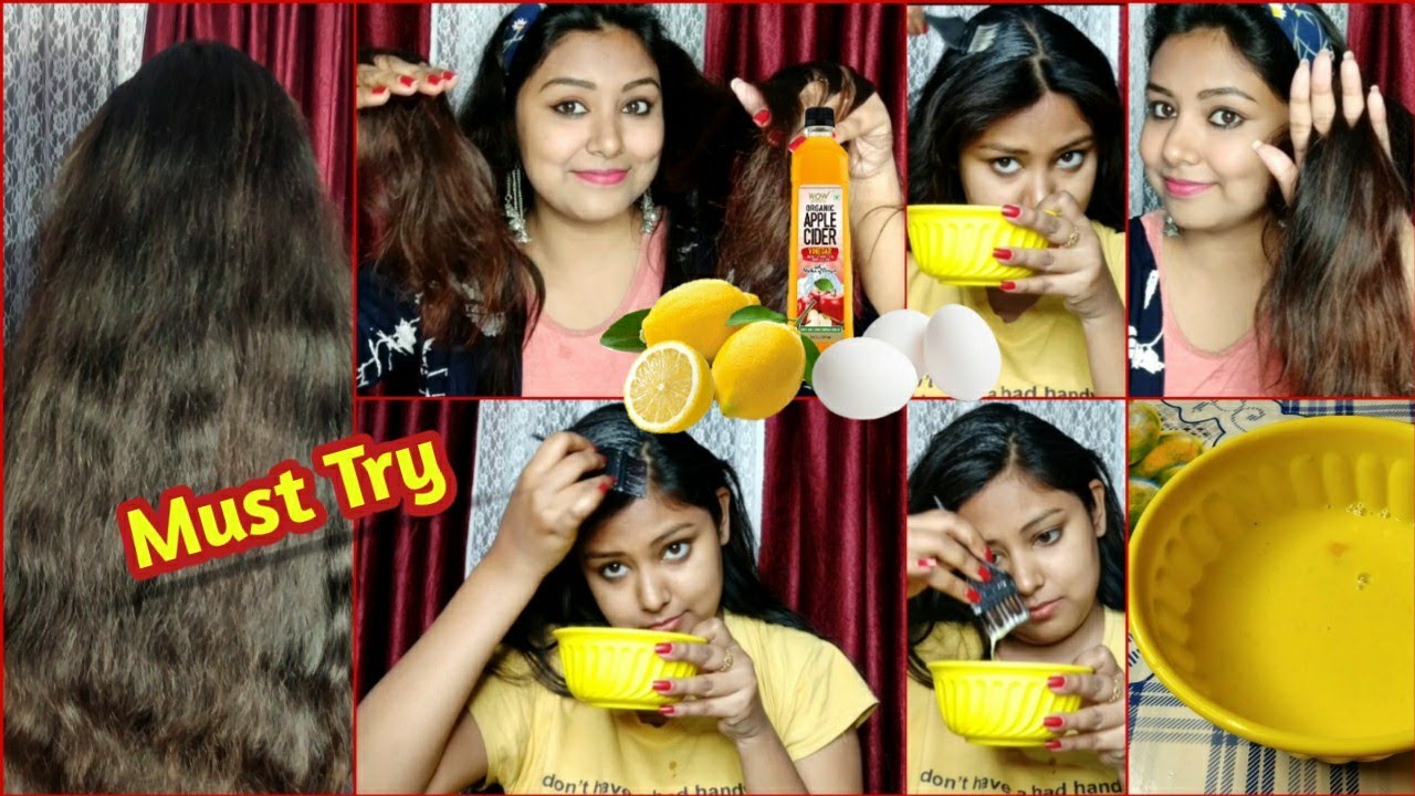 DIY Hair Pack Egg Hair Mask Egg & Lemon Hair Mask Hair Pack for Strong Shiny Hair Shiny