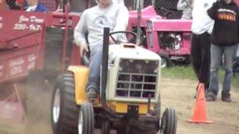 Modified Cub Cadet Garden Tractor Pull Video