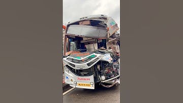 Bharathi Travel slipper￼ bus in Hyderabad accident🥺😭😭 #youtube #shorts