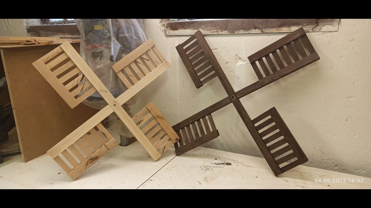 Výroba lopatek větrnýho mlýnu na zahradu | Mill blade production |