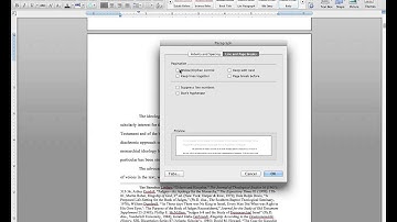 Turning Widow/Orphan Control "On" in Word 2011