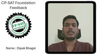 CP-SAT Foundation Exam Experience – Feedback by Dipak Bhagat
