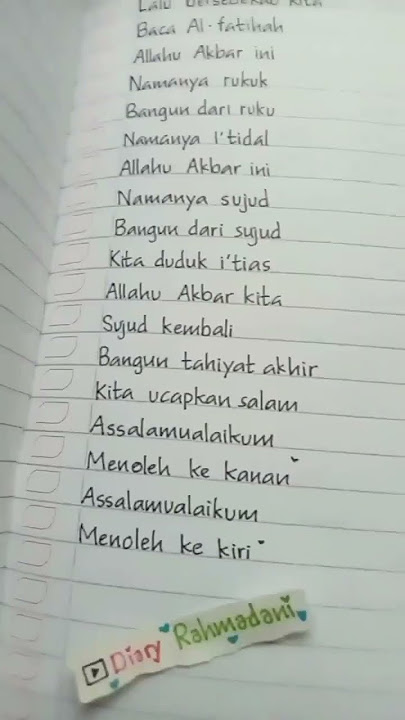 RUKUN SHOLAT