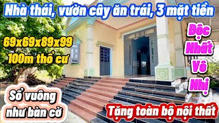 Giảm giá cực sốc. Nhà mái thái to bự, tam cấp vĩnh cửu. Tặng toàn bộ nội thất, vườn cây, chuồng trại