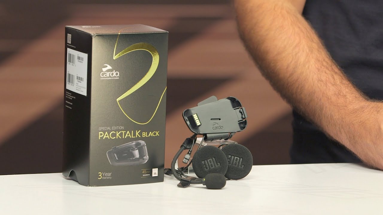 kilometer passe Tyggegummi Cardo PackTalk BLACK JBL Headset Review - YouTube