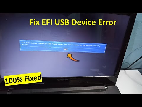 How to Fix EFI USB Device has been blocked by the current security ...
