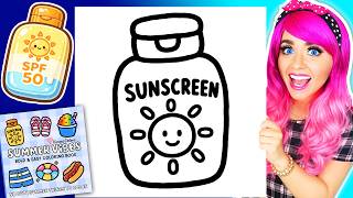 Coloring My Summer Vibes Coloring Book 🧴 Sunscreen Page | Cozy Coloring Book ☀️ Ohuhu Art Markers