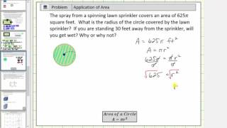 Application: Find the Radius of a Circle Given the Area