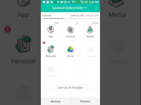 Backup ข้อมูลในระบบ android ด้วย backup & restore pro