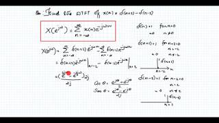 DTFT Example - Lecture 5