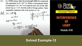 Class 12 Physics | Nature of Light and Interference | #38 Solved Example-12 | For JEE & NEET