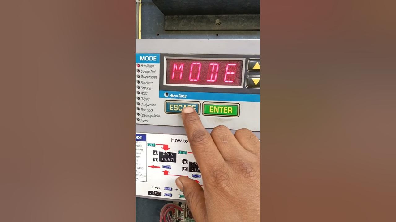 How to change Chiller Set point and reset Alarms YouTube
