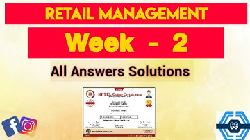 Retail Management Week 2 Quiz Assignment Solution 2023 | NPTEL 2023