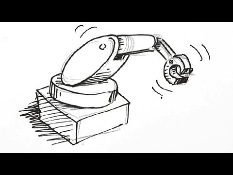 How to draw a Robot Arm Real Easy - YouTube