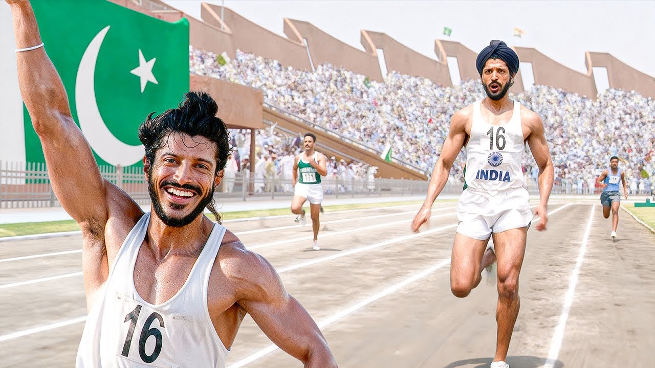 पाकिस्तान की सरज़मीं पर मिल्खा सिंह ने अपनी जीत का झंडा गाड़ा | Bhaag Milkha Bhaag Climax Scene