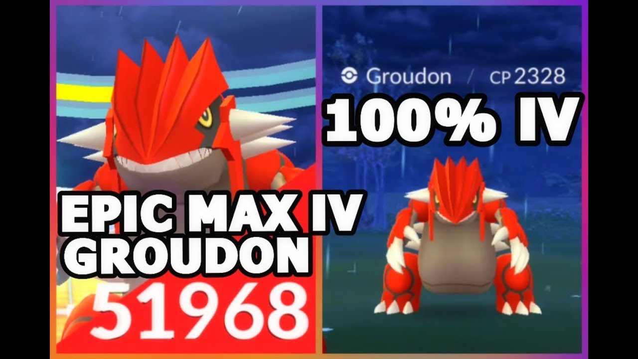 100 Iv Groudon 2328 Cp Caught In Pokemon Go 3 Legendary Groudon Raids Youtube