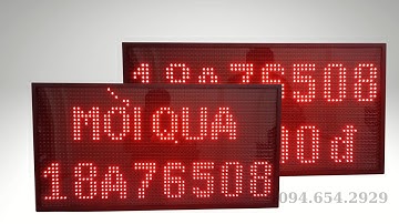 Hướng dẫn sử dụng bảng led hiển thị giá tiền, bãi xe dùng led matrix P10 2x2| 094.654.2929