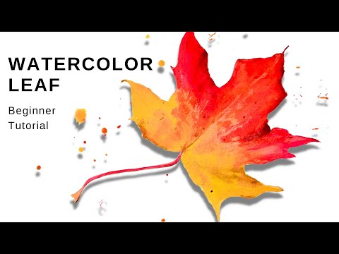 Create a Stunning Autumn Leaf Painting - Watercolor Tutorial for Beginners! 🍁