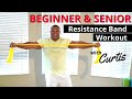 Resistance band workout- exercise for seniors & beginner workout. Fun resistance band exercises.
